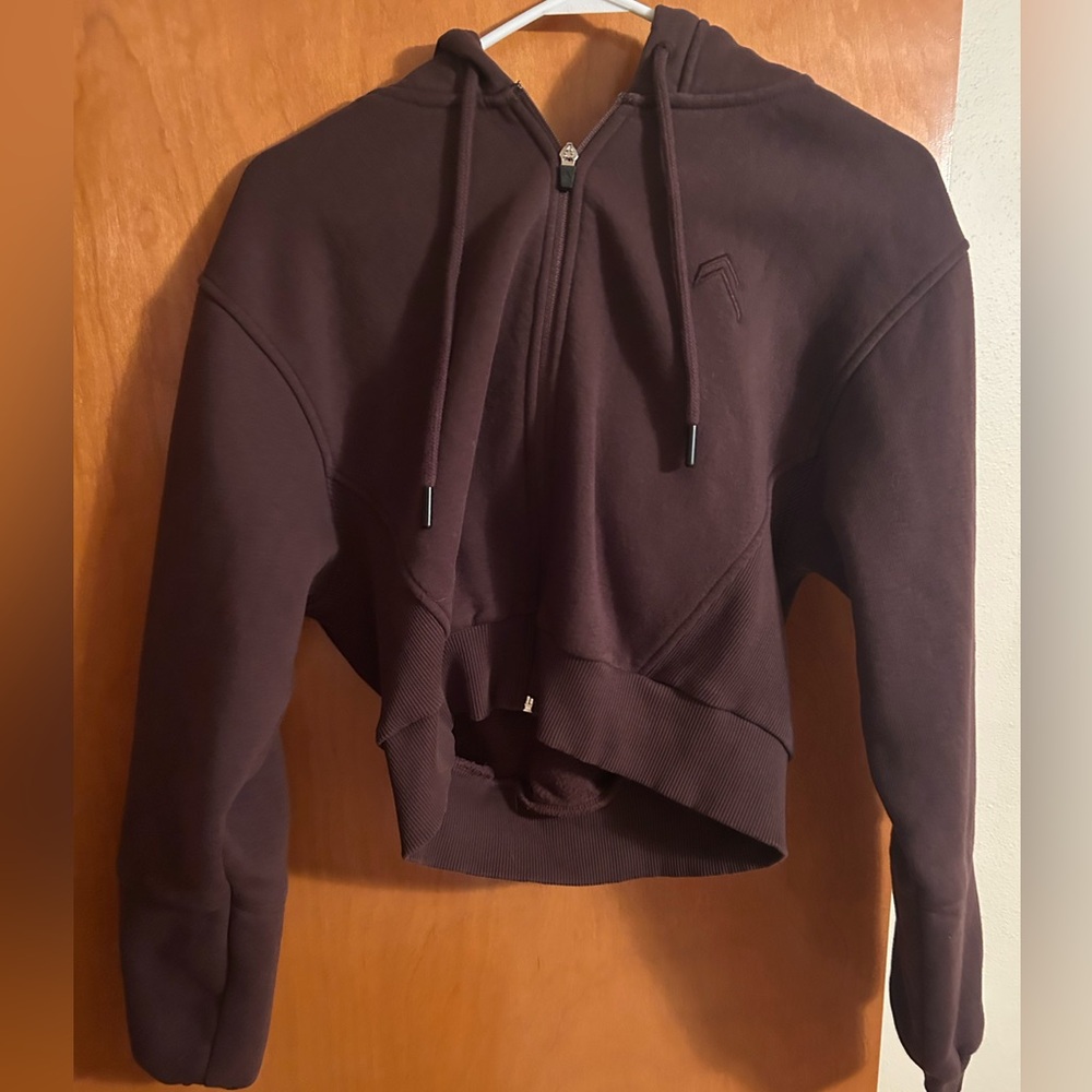 Oner Classic Lounge Cropped Hoodie- 70% Cocoa Large